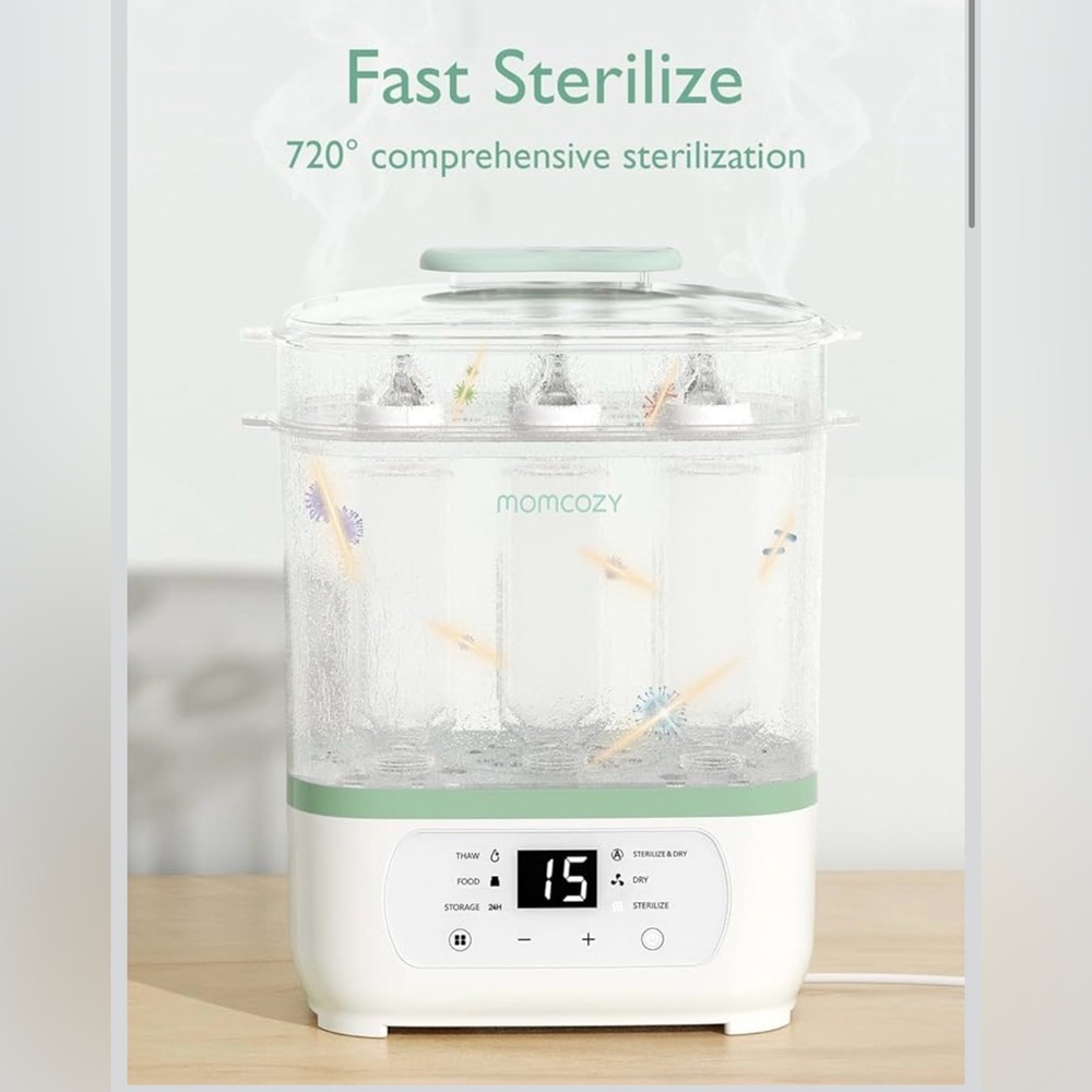 Momcozy Bottle Sterilizer and Dryer, 8-in-1 Electric Steam Baby Bottle Sterilize